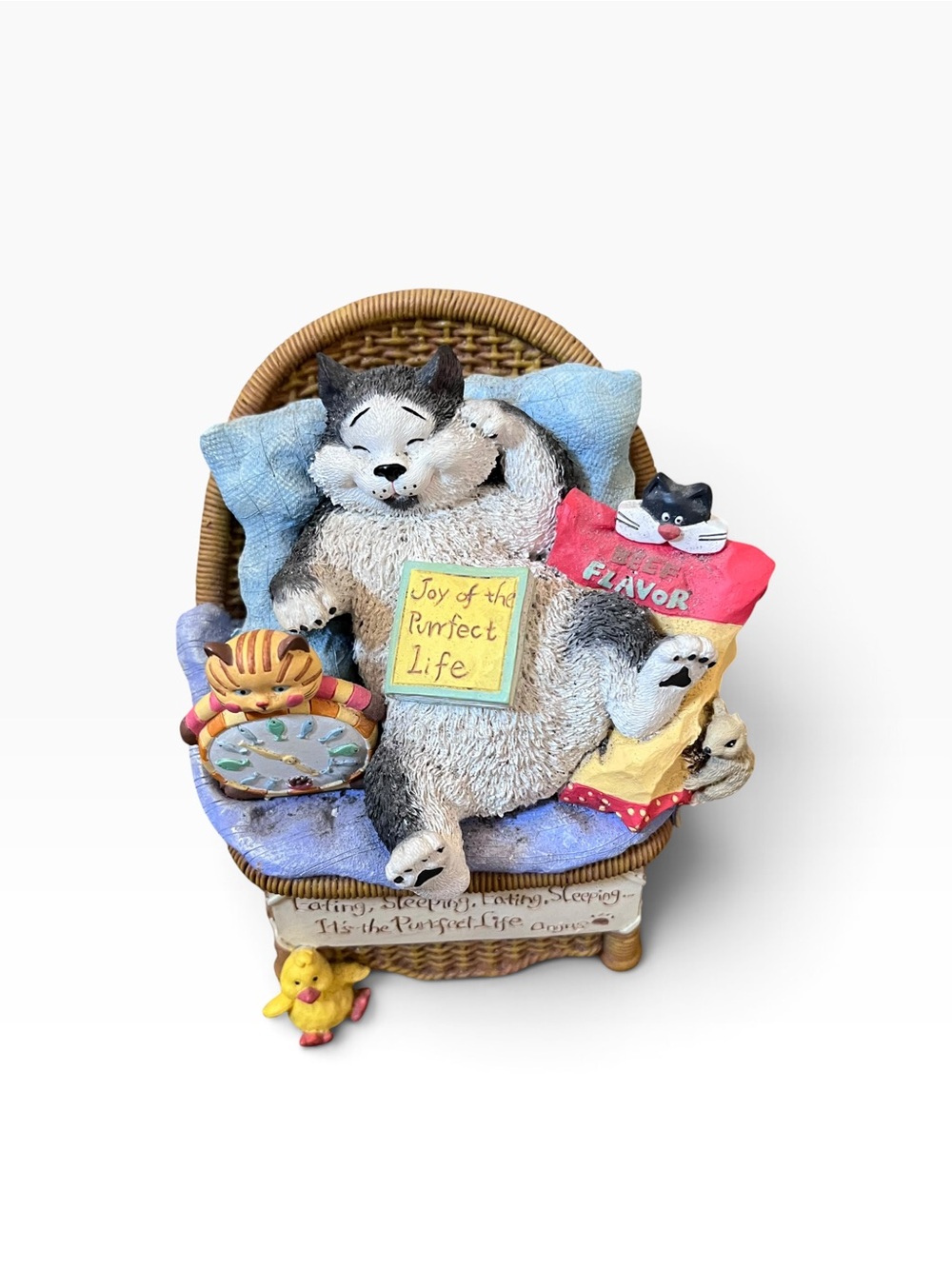 San Francisco Music Box Co: "My Favorite Things" Lazy Cats Eat Sleep Purrfect